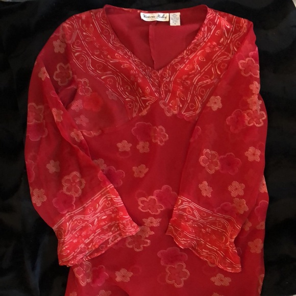 Victoria Holley 100% Silk fully lined Tunic. Size 14 - Picture 4 of 5